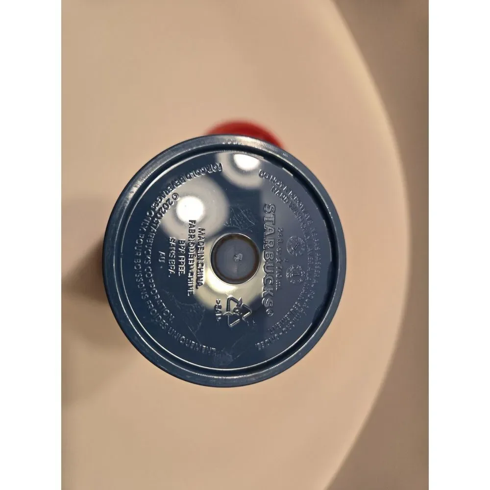 Starbucks Color Wave Red Aqua Blue Cup 24 Oz Venti NO STRAW‎